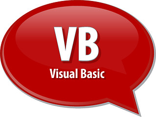 Image showing VB acronym definition speech bubble illustration