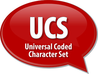 Image showing UCS acronym definition speech bubble illustration