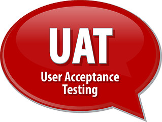 Image showing UAT acronym definition speech bubble illustration