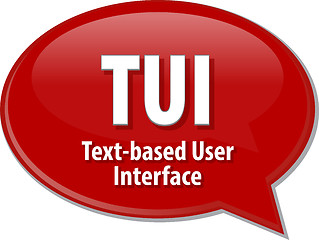 Image showing TUI acronym definition speech bubble illustration