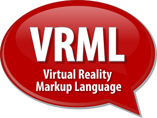 Image showing VRML acronym definition speech bubble illustration