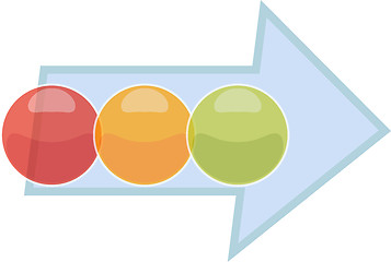 Image showing Three Blank business diagram process arrow illustration