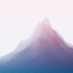 Image showing Mountain Landscape. Vector Silhouettes Of Mountains Backgrounds.