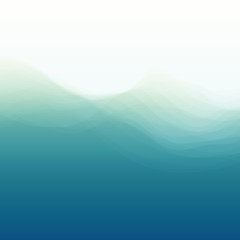 Image showing Water Wave. Vector Illustration For Your Design. 