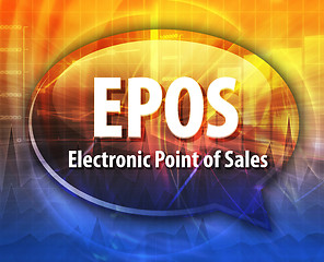 Image showing EPOS acronym word speech bubble illustration