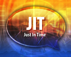 Image showing acronym word speech bubble illustration JIT