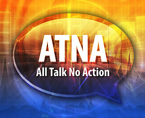 Image showing ATNA acronym word speech bubble illustration