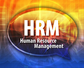Image showing acronym word speech bubble illustration HRM