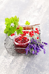 Image showing redcurrant jam