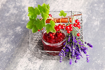 Image showing redcurrant jam