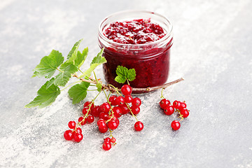 Image showing redcurrant jam