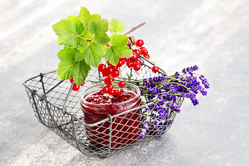 Image showing redcurrant jam