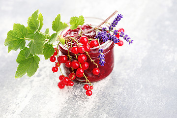 Image showing redcurrant jam