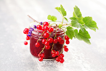 Image showing redcurrant jam