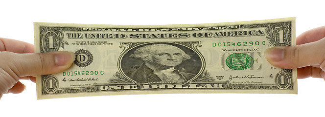Image showing Stretched US dollar note

