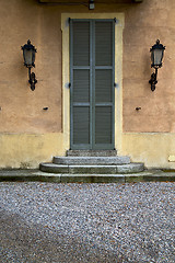 Image showing  italy  lombardy     in  the milano old   church  door street la