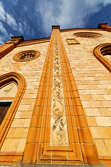 Image showing villa  italy   church  varese  the old door 