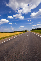 Image showing the asphalted road  