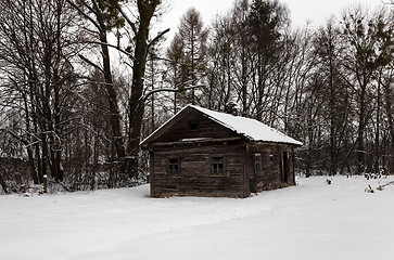 Image showing old wooden abandoned house  