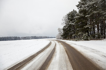 Image showing the winter road  