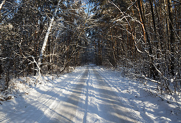 Image showing the winter road  