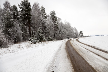 Image showing the winter road  