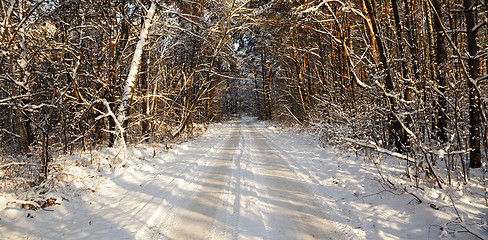 Image showing the winter road  