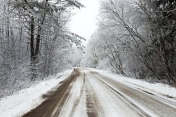 Image showing the winter road  