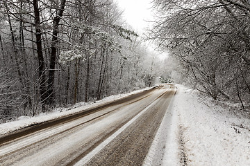 Image showing the winter road  