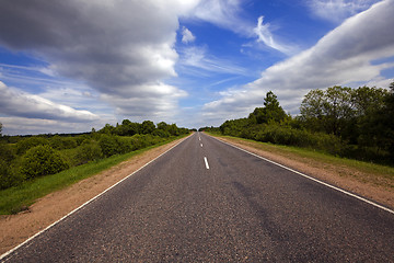 Image showing the asphalted road  