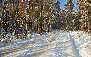 Image showing the winter road  