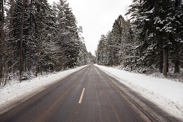 Image showing the winter road  