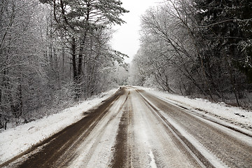 Image showing the winter road  