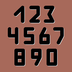 Image showing Number icons. Vector set. 