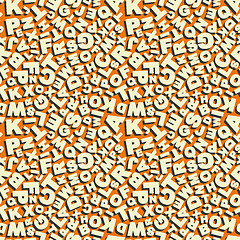 Image showing Vector illustration of seamless pattern with letters. 