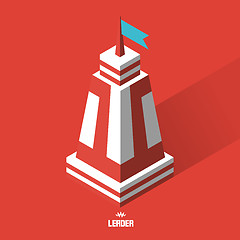 Image showing Leader concept. Tower. 3d vector illustration.