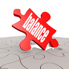 Image showing Balance word with puzzle background