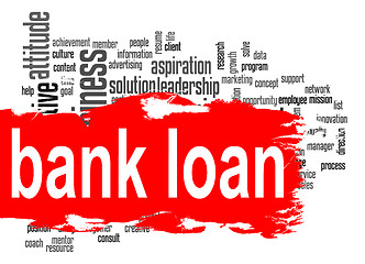 Image showing Bank loan word cloud with red banner