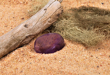 Image showing Amethyst on beach