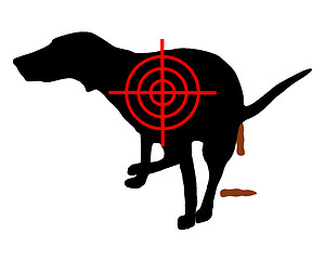 Image showing Aim at dog crapping