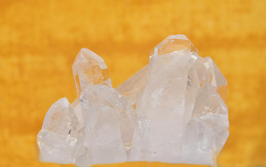Image showing Rock crystal on yellow