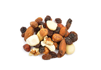 Image showing Trail mix on white