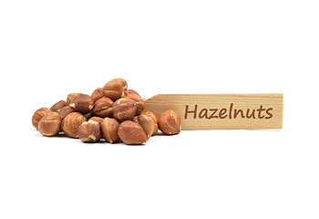 Image showing Hazelnuts on plate