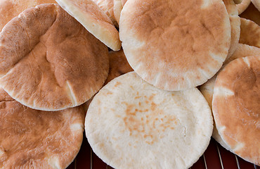 Image showing bunch of rosy grilled tortillas