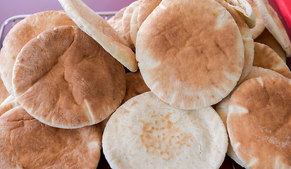 Image showing bunch of rosy grilled tortillas