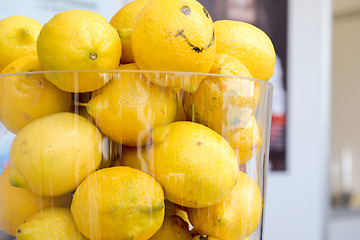 Image showing lemons in a glass jar