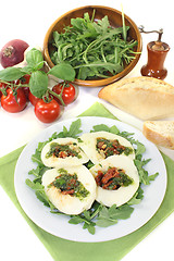 Image showing fresh stuffed mozzarella