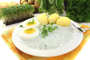 Image showing Frankfurt green sauce with herbs