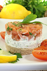 Image showing salmon tartare