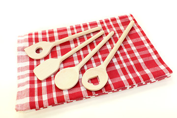 Image showing cooking spoon on a napkin
